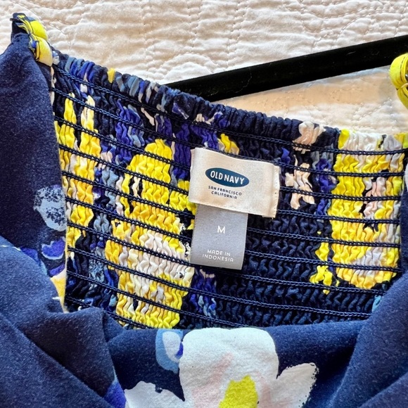 Old Navy Fit and Flare Blue Floral Cami Dress - Picture 3 of 4